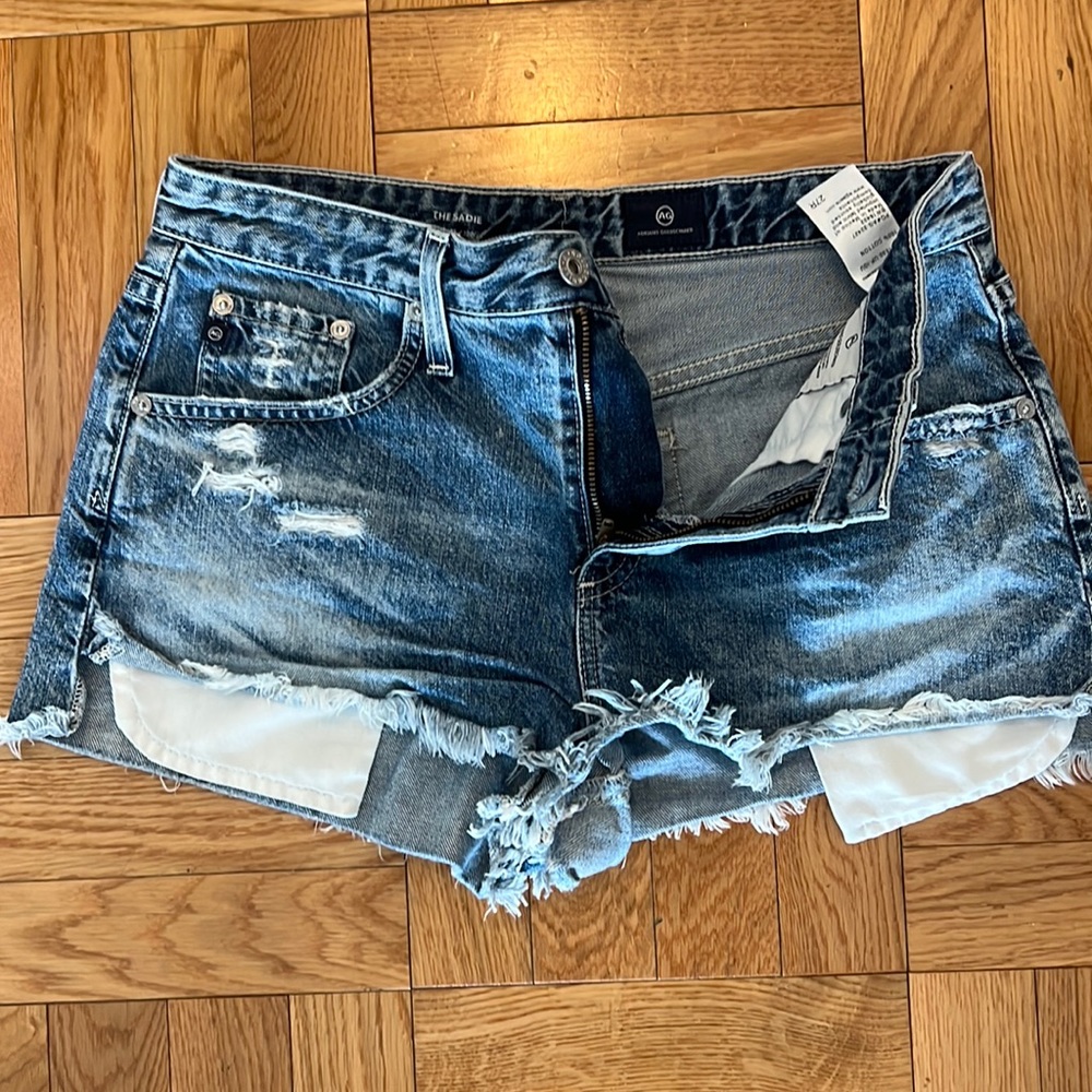 AG Adriano Goldschmied denim cutoff shorts
